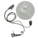 Vertex earpiece acoustic tube with microphone