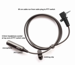 Sepura SC20, SC21,STP8038 police covert 1 wire kit mp3 style